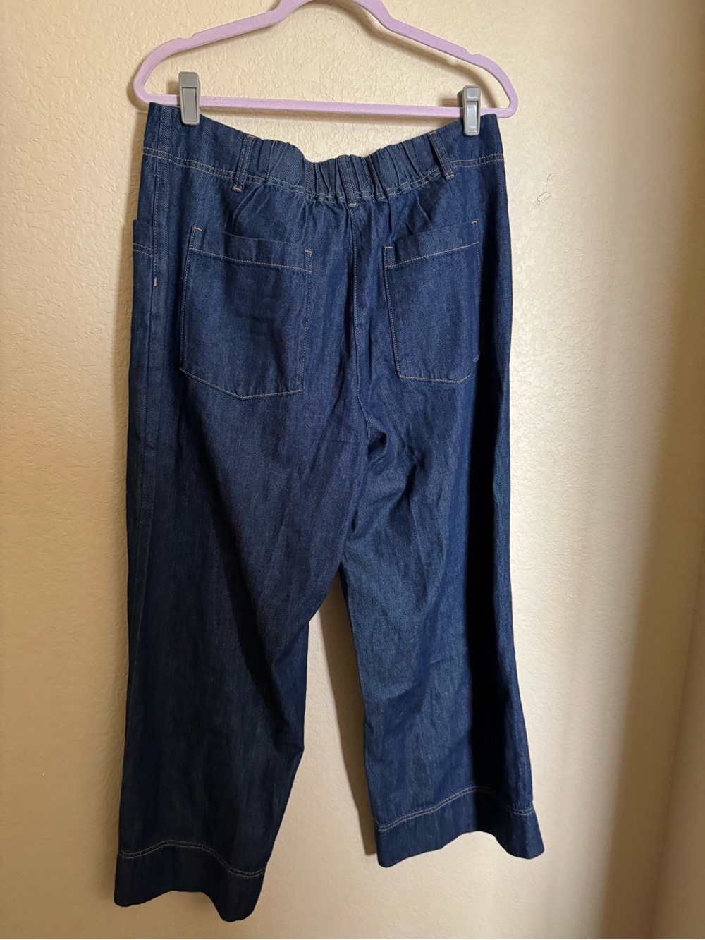MAYE Goldie Wide Leg Crop Jeans Sz XL Indigo Blue NEW - Picture 7 of 9